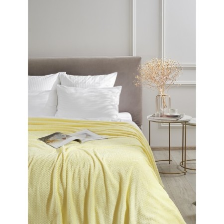 Mimosa plaid, size 180x200 cm, yellow color-8