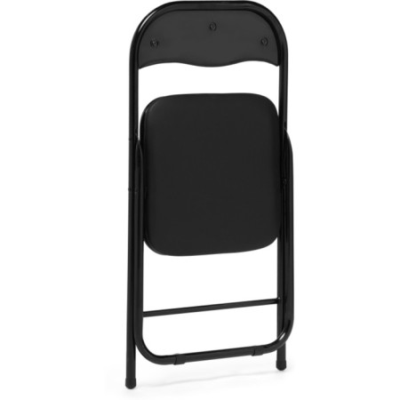 Fold 1 Metal Carcass chair, metal/eco -leather, black/black 43x40x77 cm-4