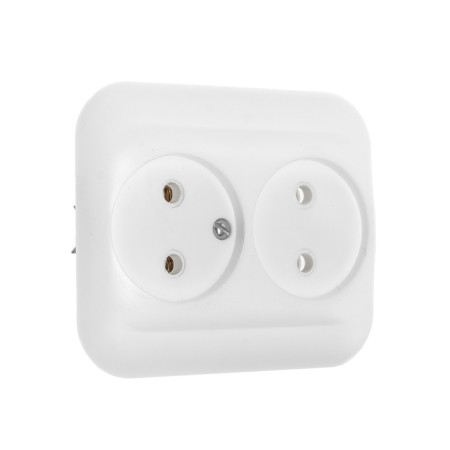 Rosette "Elect" RS 16-007, 16 A, 250 V, double, hidden, without salary, white