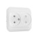 Rosette "Elect" RS 16-007, 16 A, 250 V, double, hidden, without salary, white