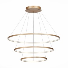 Suspension lamp ST LUCE. ST603.243.114. 1x114 W, LED, 4000K, 7410 LM, 80x80 cm, golden color