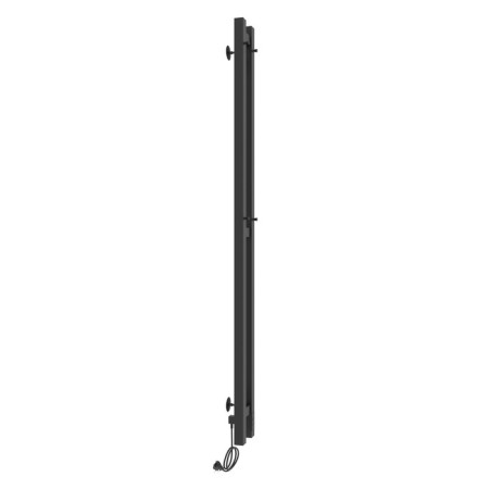 Two electric heated towers Laris Prime ChKCh, 80x1200 mm, 2 crossbars, right, black-11