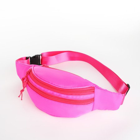 Lightning waist bag, 2 pockets, pink color