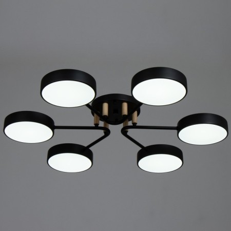 Almo chandelier 6XLED 144W 3000-6000K Black 78x78x11 cm Bayerlux-1