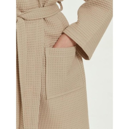 Unisex bathrobe Pamira, size s, beige color-18