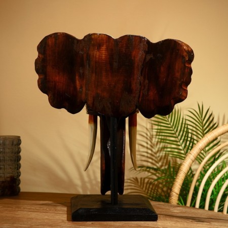Souvenir "Elephant Head" on a stand, Albezia 60 cm-3