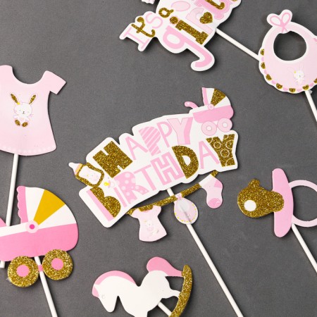 Set for decoration "Happy birthday, daughter", set of 7 pcs.