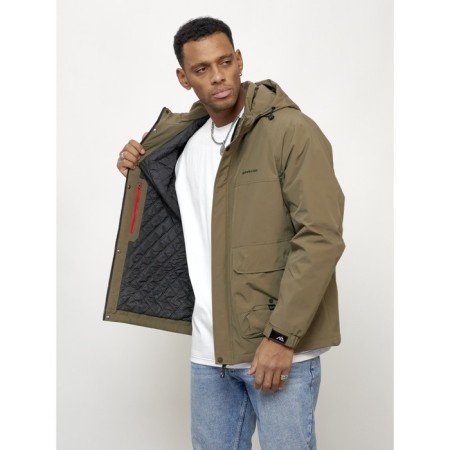 Male spring jacket, size 50, dark beige color-8