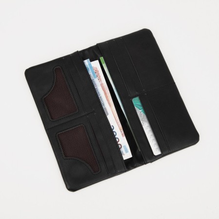 Women's wallet on magnets, black color-3