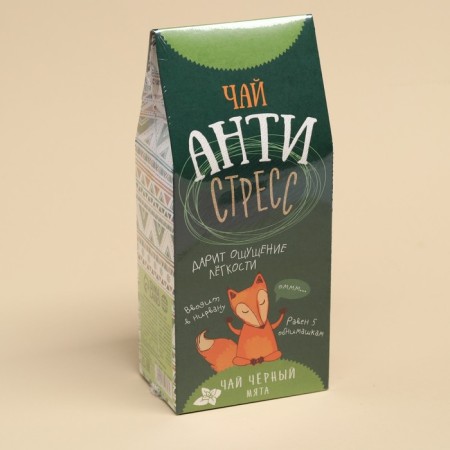 Black tea "Antistress", taste: mint, 100 g.-5