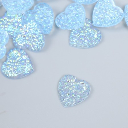 Decor for creativity Plastic "Heart" holography Purvalum set 20 pcs 1.6x1.6 cm 937146