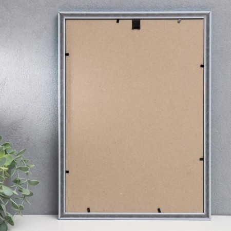 Photo frame plastic 25x35 cm, (plastic screen), blue with gold-2