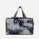 Cosmetic bag with a grid, blue color