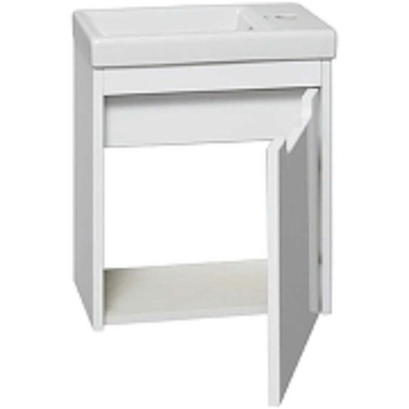 Tumbling "Mikher 40" Suspended white with shell "Como 40" 22 x 40 x 45 cm-1