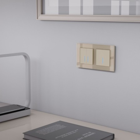 W4520611 touch switch, two-valve, with Wi-Fi function, champagne-3