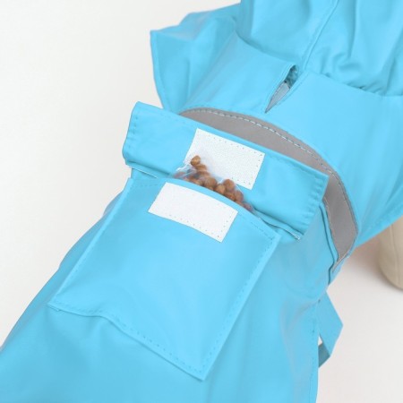 Dog raincoat, size XS (DS 15-20, OG 17-22, Osh 13-17 cm), blue-7