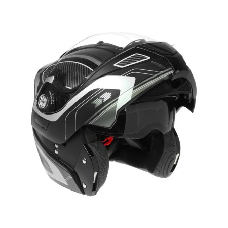 Modular helmet, graphics, black-gray, size l, ff839-6