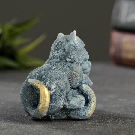 Figure "Cat Friendship" gray-blue 6x8x5cm-3