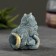 Figure "Cat Friendship" gray-blue 6x8x5cm