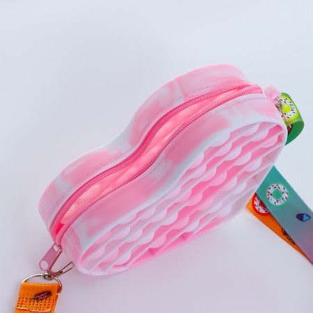 Bag's bag with a zipper "chosen", pink color-2