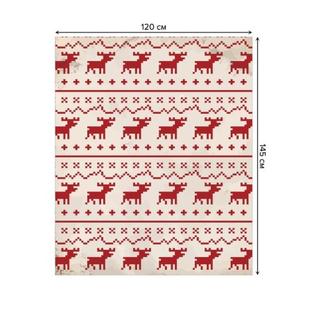 The tablecloth “Deer Caravan”, rectangular, Saten, size 120x145 cm-1
