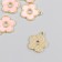 Decor for creativity metal, acrylic "pink flower" gold 0.2x1.6x1.7 cm