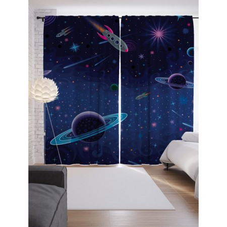 Photostes "at the cosmic depth", Saten, size 145x265 cm, 2 pcs