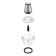Grinder KitFort KT-1389, glass, 400 watts, 1.2 l, 2 speeds, silver
