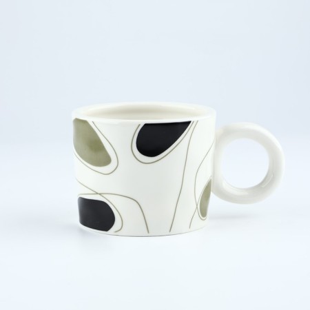 Ceramic geometric mug, 400 ml-2