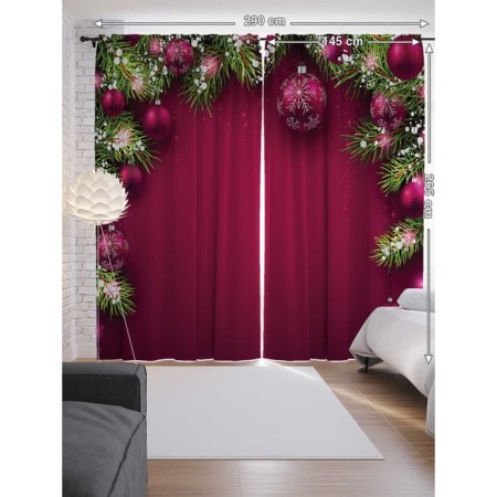 Photostes "spruce toys", Saten, size 145x265 cm, 2 pcs-1