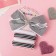 Hair set "Baby" (4 elastic bands, 1 clamp) bow point, black and white