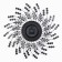 Wall clock, series: openwork, "Mayen", smooth move, D-60 cm, d-22 cm, 1 aa