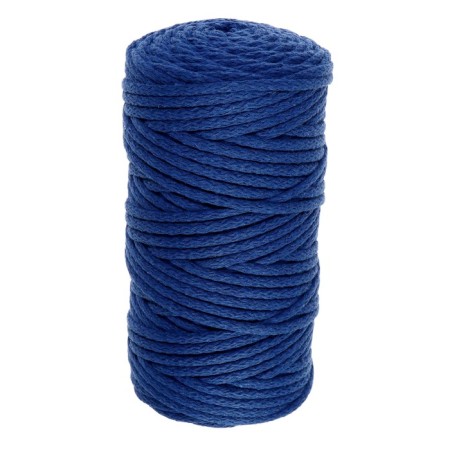 Knitting cord "Puff" 100% cotton width 5mm 100m (cornflower)-2