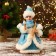 Snow Maiden "In a blue fur coat with a heart" moves, 30 cm