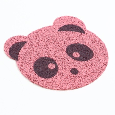 2-in-1 rug for a bowl/toilet for animals "Panda", 30 x 30 cm, pink-1