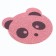 2-in-1 rug for a bowl/toilet for animals "Panda", 30 x 30 cm, pink
