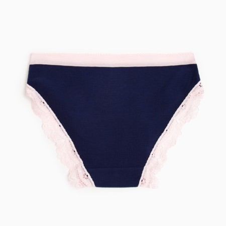 Panties female slips, dark blue color, rr 42-44-2