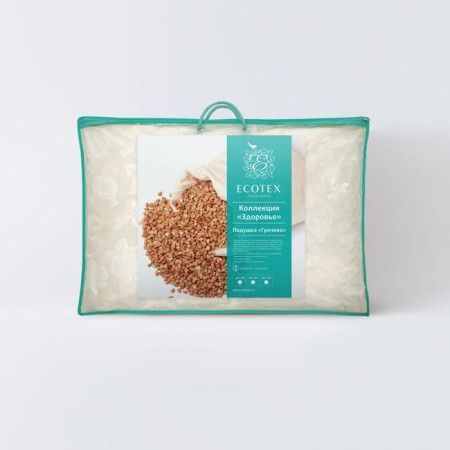 Buckwheat pillow, size 40x60 cm, tick-2