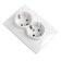 Smartbuy "Venus", double, ceramics, 16 A, with grounding, white