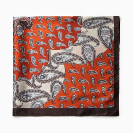 Women's scarf minku 70*70 cm, brick-2