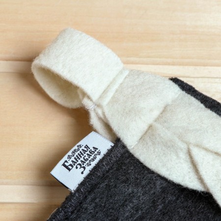 Set of bath 4 items "Viking" hat, rug, portfolio, mittens-9