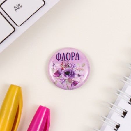Icons sunset set 3 pcs d = 25 mm "watercolor flowers" 7x7 cm-2