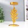 Climber metal, 1 candle "Oak sheet" D-5 cm, gold 6.5x6.5x14.5 cm