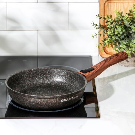 Granit Ultra pan, D = 22 cm, removable handle, anti -stick coating, black color, Mix handle-6