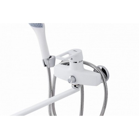 FAUZT FZS-W24 bath mixer, single-leaf, pour 330 mm, watering can, white-1