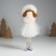 Interior doll "Angel in a furry hat and fur coat" 5.5x8.8x18 cm
