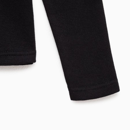 Thermal underwear for a boy (longshit, leggings) is black color, height 140-10