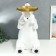 Souvenir Polystone stand "White Bear on the neck of the dad" d = 26 cm 70x37x33 cm
