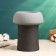 Kashpo - Vase "Mina" gray with black, 15x15x20cm