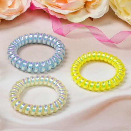 Hair elastic band "spring" overflow, mix-2